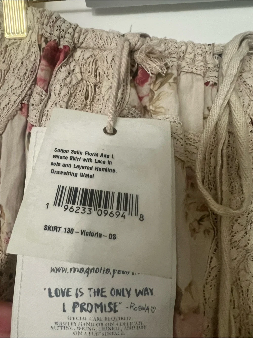 Magnolia Pearl Cream Floral Maxi Skirt Ada Lovelace Skirt